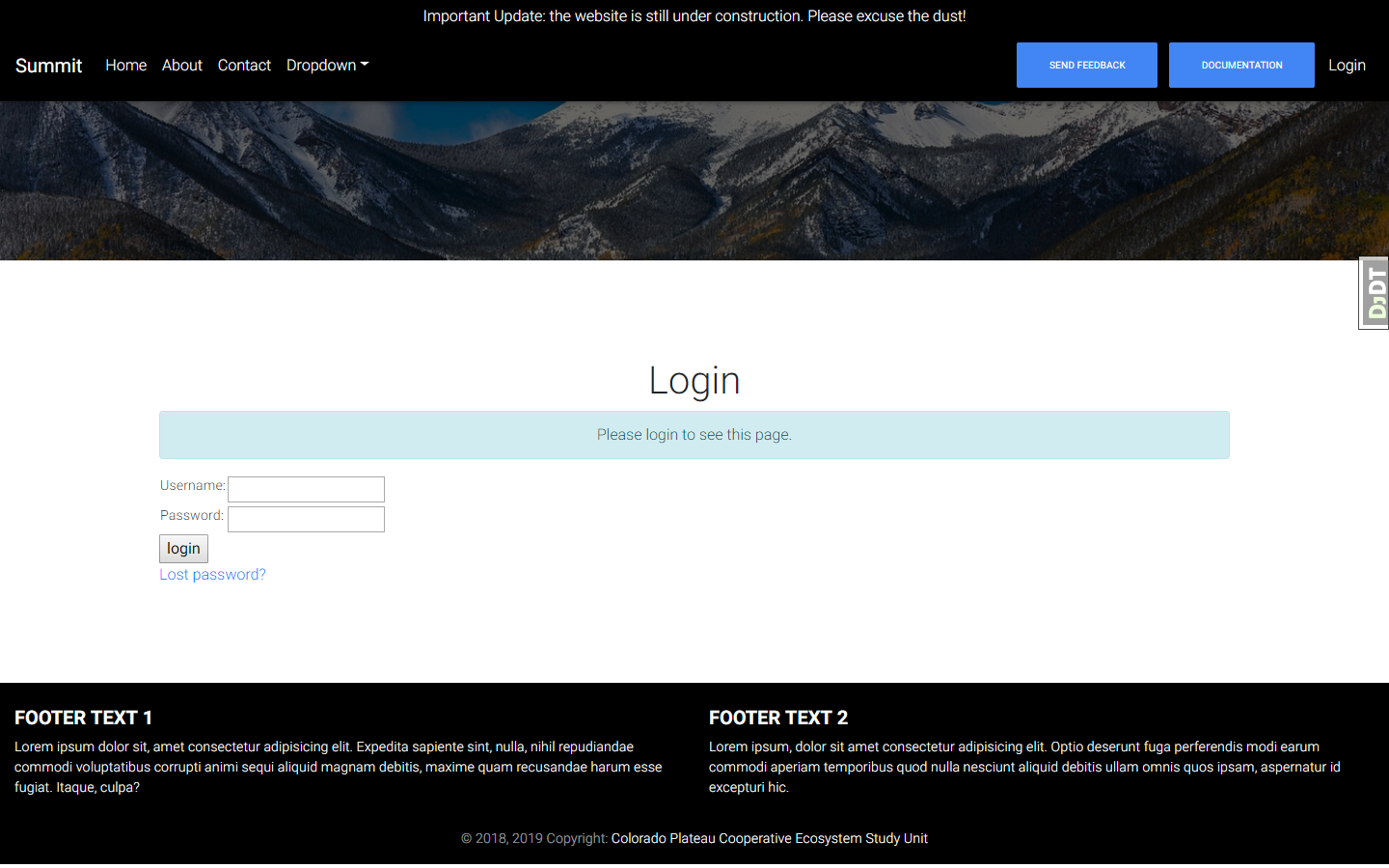 Login redirect from a page that requires the user to be logged in