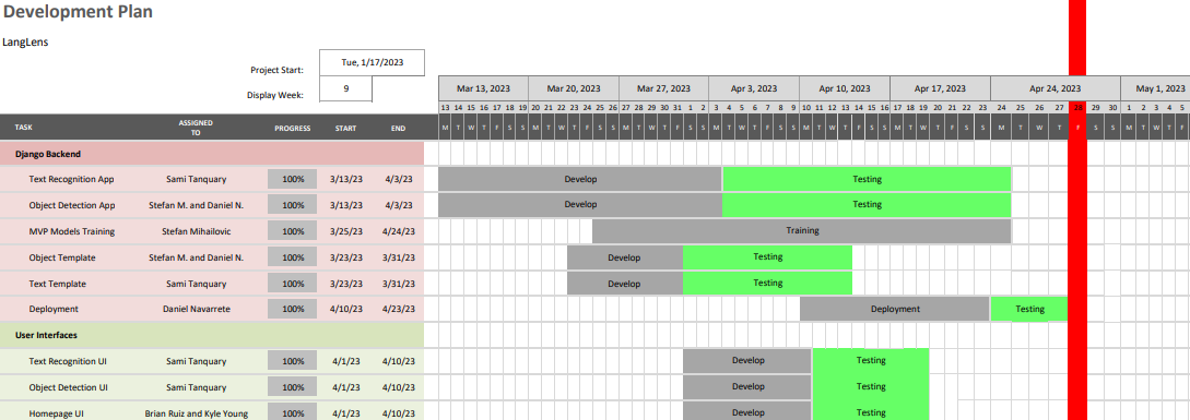 Spring 2023 Schedule