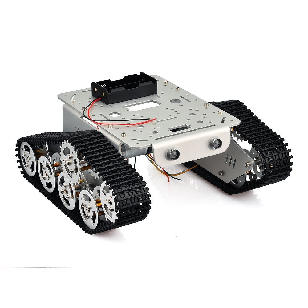 Tank Robot Smart Car Platform Aluminum alloy Chassis Dual DC9V Motor Arduino DIY 