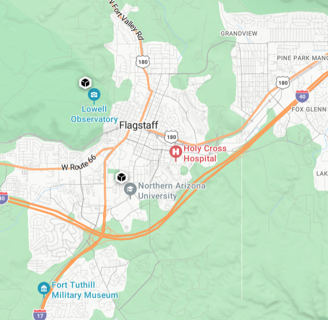 Map of Flagstaff